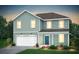 Two-story house with light green siding, white garage door, and landscaping at 225 W West Bradford Pointe Dr, Summerville, SC 29483