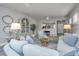 Bright living room features stylish sofas, a coffee table, and decorative accents at 310 Bloomington Way, Summerville, SC 29486