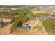 Aerial view showcasing the home's location on a spacious lot at 490 Cummings Chapel Rd, Ridgeville, SC 29472