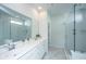Elegant bathroom with double vanity and glass shower at 507 N Commodore Way, Summerville, SC 29483