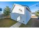 White detached garage with single door at 507 N Commodore Way, Summerville, SC 29483