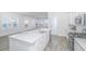 Modern kitchen with island, stainless steel appliances, and white shaker cabinets at 507 N Commodore Way, Summerville, SC 29483