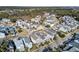 Aerial view showing houses near a tranquil waterway at 1040 Hills Plantation Dr, Charleston, SC 29412