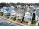 Aerial view of charming neighborhood with various houses at 1040 Hills Plantation Dr, Charleston, SC 29412