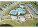 Aerial view of community amenities including pool, playground, and parking at 133 Summit View Dr, Summerville, SC 29486