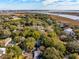 Aerial view of the property and surrounding neighborhood at 14 Broughton Rd, Charleston, SC 29407