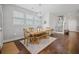 Dining room with a rustic wooden table and chandelier at 152 Callibluff Dr, Summerville, SC 29486
