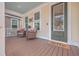 Relaxing front porch with wicker chairs and a welcoming doormat at 216 Bumble Way, Summerville, SC 29485