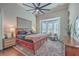 Spacious main bedroom with wood flooring and a ceiling fan at 216 Bumble Way, Summerville, SC 29485
