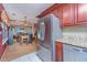 Kitchen with stainless steel appliances and view into dining area at 2336 Parkstone Dr, Charleston, SC 29414
