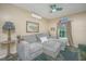 Living Room with sectional sofa and ceiling fan at 2336 Parkstone Dr, Charleston, SC 29414
