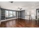 Spacious bonus room with hardwood floors, built-in shelving, and window seat at 339 Spectrum Rd, Summerville, SC 29486