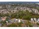 Aerial view of houses and lush trees in a neighborhood at 341 Bridgetown Pass, Mount Pleasant, SC 29464