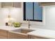 Modern farmhouse sink with geometric tile backsplash at 341 Bridgetown Pass, Mount Pleasant, SC 29464