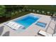 Backyard pool with a spa and built in loungers at 341 Bridgetown Pass, Mount Pleasant, SC 29464