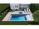 A backyard pool and spa area with a screened porch at 341 Bridgetown Pass, Mount Pleasant, SC 29464