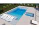 Backyard pool with a spa and lounge area at 341 Bridgetown Pass, Mount Pleasant, SC 29464