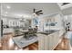 Kitchen with granite counters, island, and hardwood floors at 4263 Persimmon Woods Dr, North Charleston, SC 29420