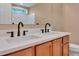 Modern bathroom with double vanity and black matte fixtures at 519 Travelers Blvd, Summerville, SC 29485
