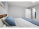 Bedroom with a king-size bed and blue throw blanket at 530 Richfield Way, Summerville, SC 29486