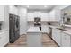 Modern kitchen with white cabinets, stainless steel appliances, and an island at 530 Richfield Way, Summerville, SC 29486