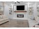 Living room features a fireplace and built-in shelving at 530 Richfield Way, Summerville, SC 29486
