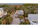 Aerial view of beach house and surrounding neighborhood at 904 E Arctic Ave, Folly Beach, SC 29439