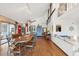 Open floor plan with large dining table and comfortable seating at 904 E Arctic Ave, Folly Beach, SC 29439