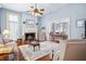 Cozy living room with hardwood floors, fireplace, and comfortable seating at 927 Fishburne Rd, Pinopolis, SC 29469