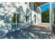 Spacious front porch with wooden flooring and white columns at 927 Fishburne Rd, Pinopolis, SC 29469