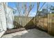 Private backyard with a wooden fence and patio at 1101 Reserve Way, Summerville, SC 29485