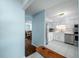 Bright kitchen with stainless steel appliances and light blue walls at 1101 Reserve Way, Summerville, SC 29485