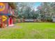 Spacious backyard with a playhouse and large lawn area at 1159 Wyndham Rd, Charleston, SC 29412