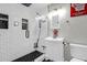 Modern bathroom with subway tile and a glass shower at 1159 Wyndham Rd, Charleston, SC 29412
