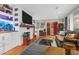 Spacious living room featuring a fireplace and leather furniture at 1159 Wyndham Rd, Charleston, SC 29412