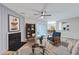 Open living room with fireplace and access to patio at 1202 Waterwood Dr, Goose Creek, SC 29445