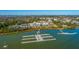 Aerial view of waterfront community with marina and buildings at 130 River Landing Dr # 7116, Charleston, SC 29492