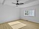 Bright bedroom with hardwood floors, ceiling fan and window at 138 Green Pond Hwy, Walterboro, SC 29488
