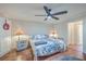 Spacious bedroom with ceiling fan and hardwood floors at 208 Catfish Landing Cir, Bonneau, SC 29431