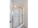Walk-in shower with glass enclosure and tiled walls at 208 Catfish Landing Cir, Bonneau, SC 29431