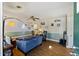 Living Room with couch, hardwood floors, and ceiling fan at 2108 Ridge Church Rd # A & B, Summerville, SC 29486