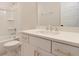 Bathroom with white vanity, quartz countertop, and bathtub at 2841 Auldreeke Rd, Johns Island, SC 29455