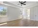 Bright bedroom with hardwood floors and ceiling fan at 2841 Auldreeke Rd, Johns Island, SC 29455