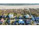 Aerial view showcasing the home's beachfront location and surrounding properties at 3 43Rd Ave, Isle of Palms, SC 29451