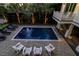 Elevated view of backyard oasis with pool and patio at 3 43Rd Ave, Isle of Palms, SC 29451