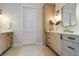 Bathroom with double vanity and walk-in shower at 3 43Rd Ave, Isle of Palms, SC 29451