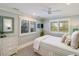 Light and airy bedroom with a queen bed and coastal decor at 3 43Rd Ave, Isle of Palms, SC 29451