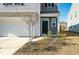 Two-story house, front door entry with gray siding and landscaping at 307 Black Birch Dr, Summerville, SC 29486