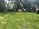 Expansive backyard with shed, trampoline, and storage structures at 310 Adeline Dr, Goose Creek, SC 29445