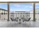 Private balcony with comfortable seating and courtyard view at 320 Longshore Street St # 1044, Charleston, SC 29492